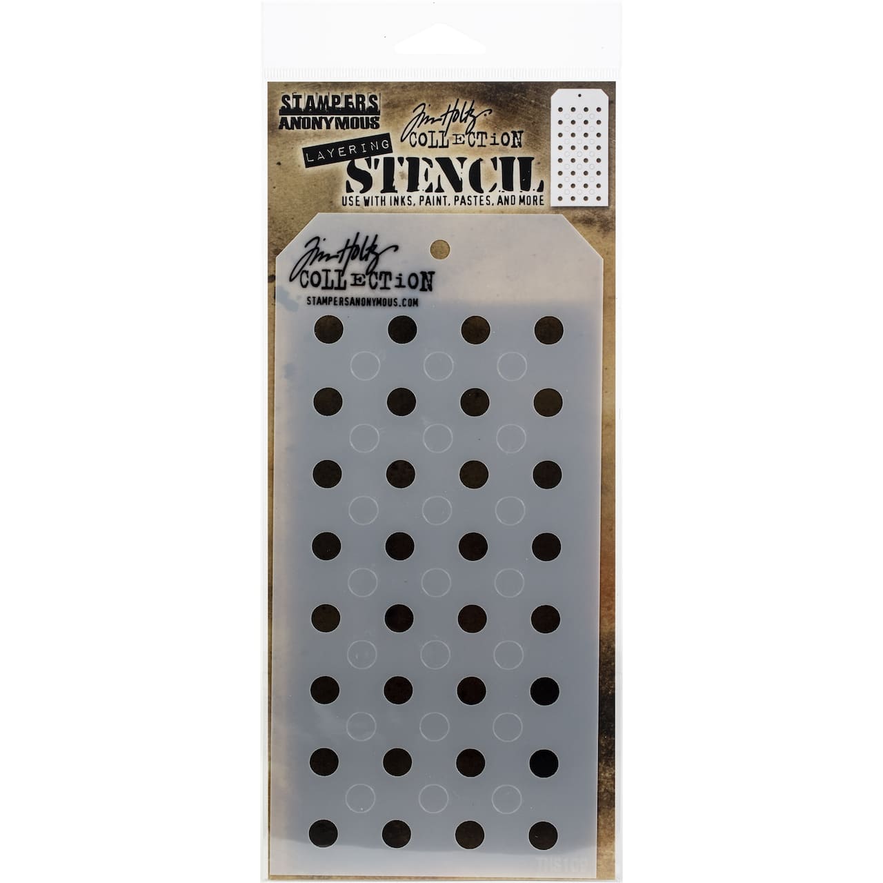 Stampers Anonymous Tim Holtz&#xAE; Shifter Dots Layered Stencil